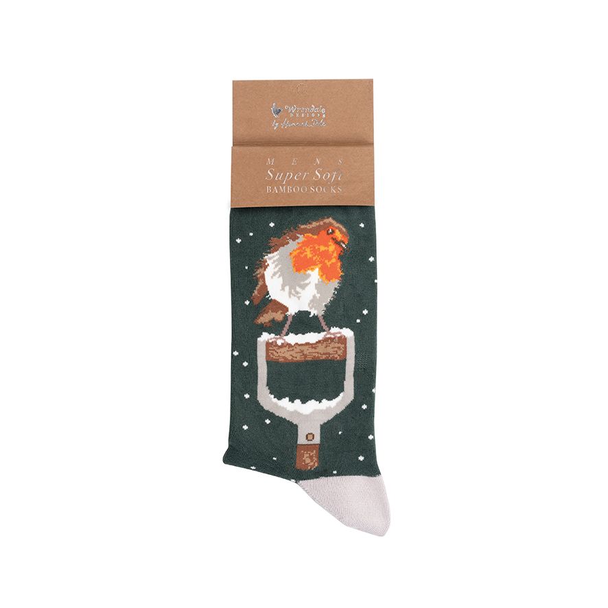 Men's Robin Christmas Bamboo Socks