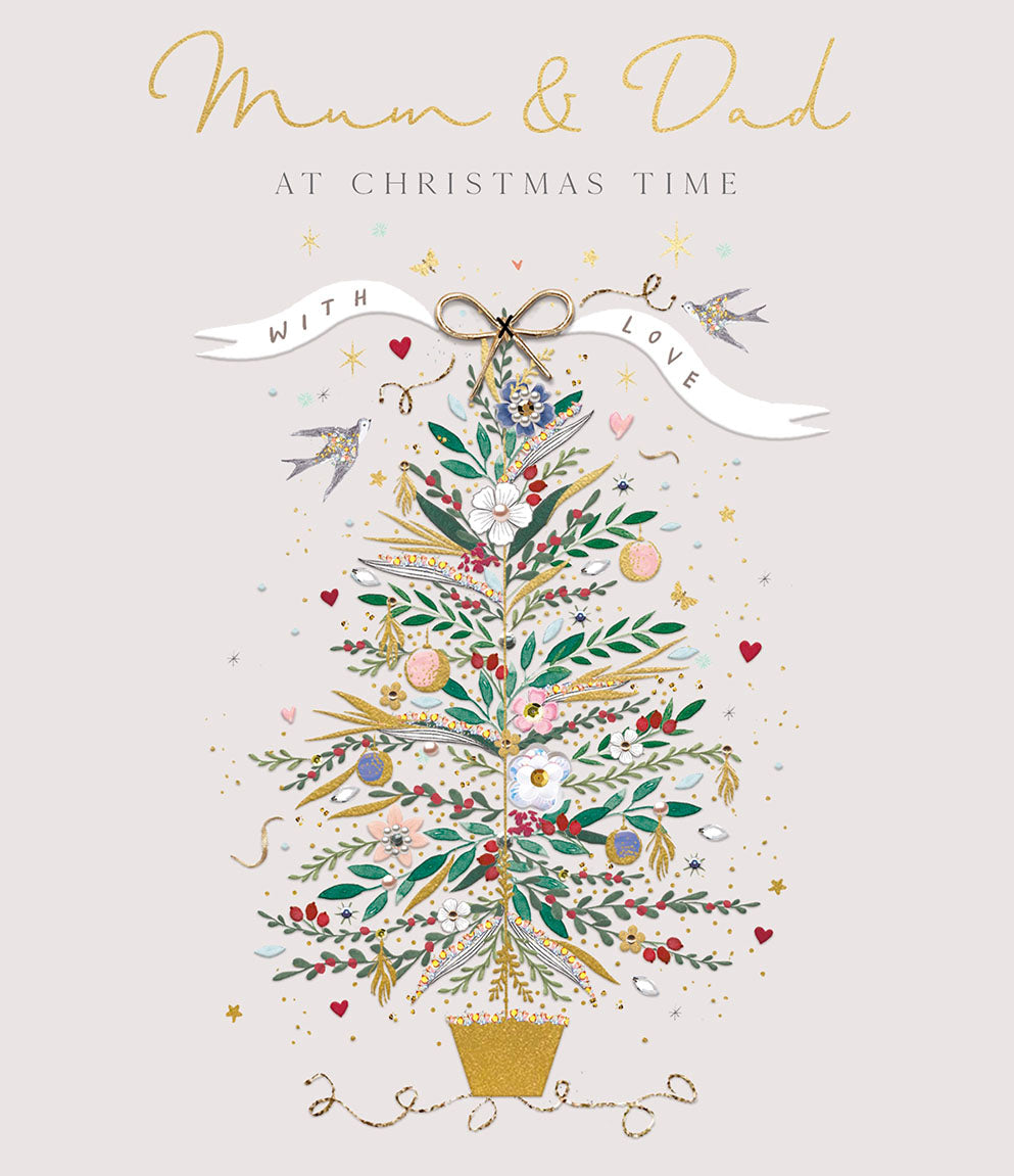 Mum and Dad Tree Christmas Card