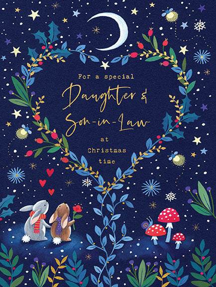 Daughter and Son-In-Law Woodland Christmas Card - House of Cards