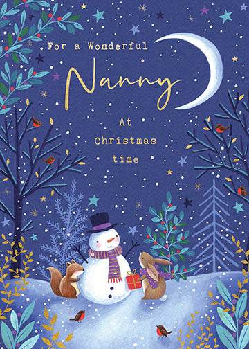 Nanny Woodland Christmas Card - House of Cards