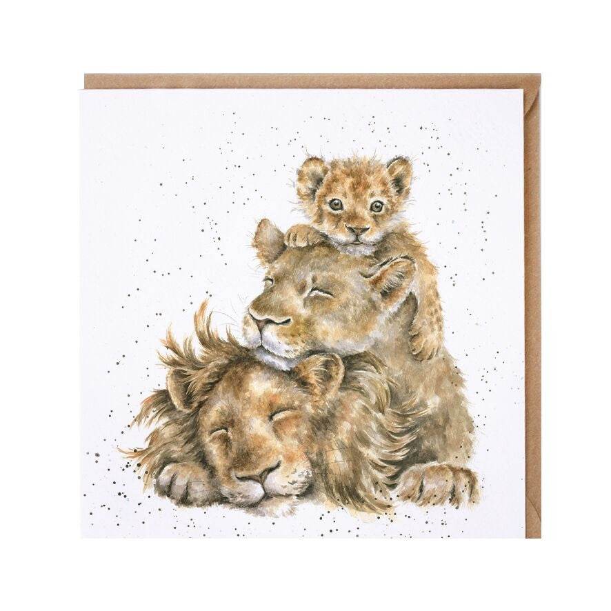 Family Pride Lion Greeting Card - House of Cards