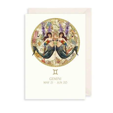 Zodiac Gemini Birthday Card - House of Cards