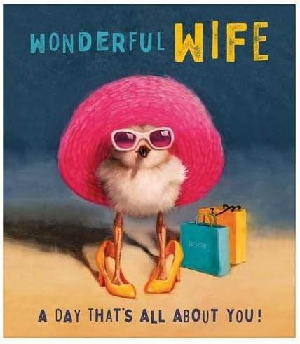 Wife Dressed Up Chick Birthday Card - House of Cards