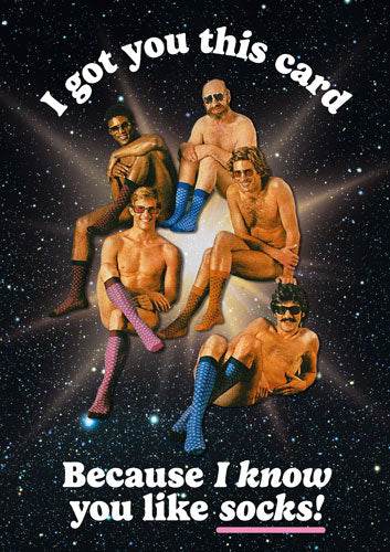 I Know You Like Socks Greeting Card - House of Cards