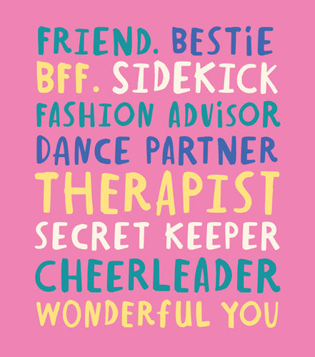 Bestie BFF Sidekick Greeting Card