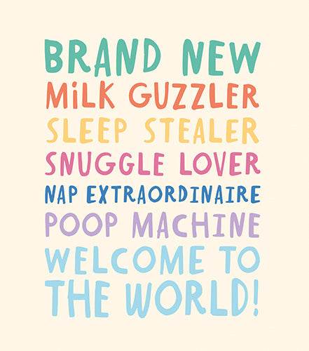 Brand New Milk Guzzler Greeting Card
