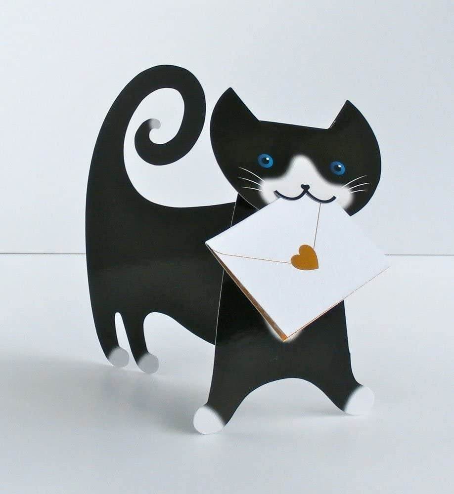 Tommo Cat 3D Greeting Card - House of Cards