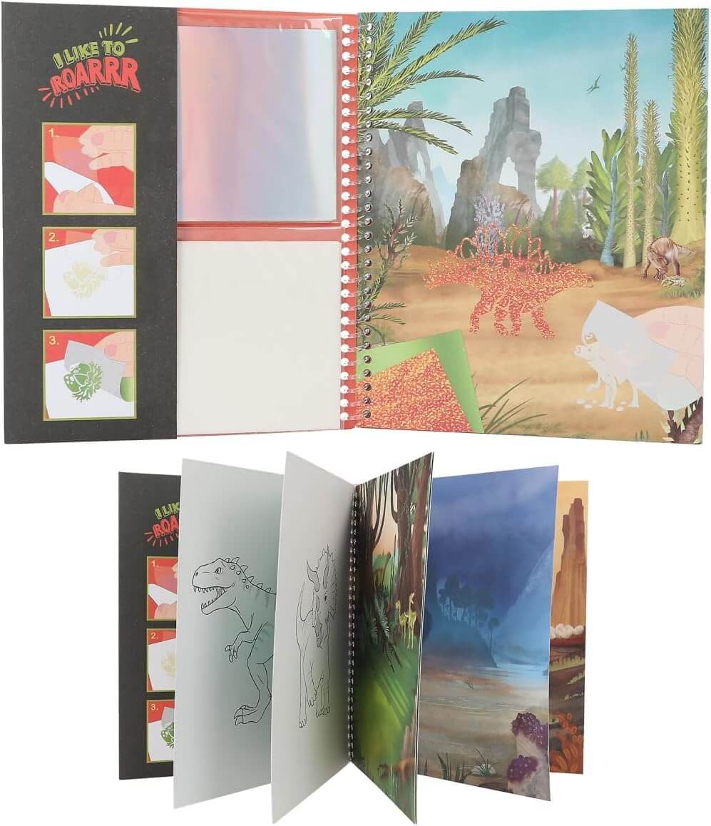 Dino World Stick and Shine Book