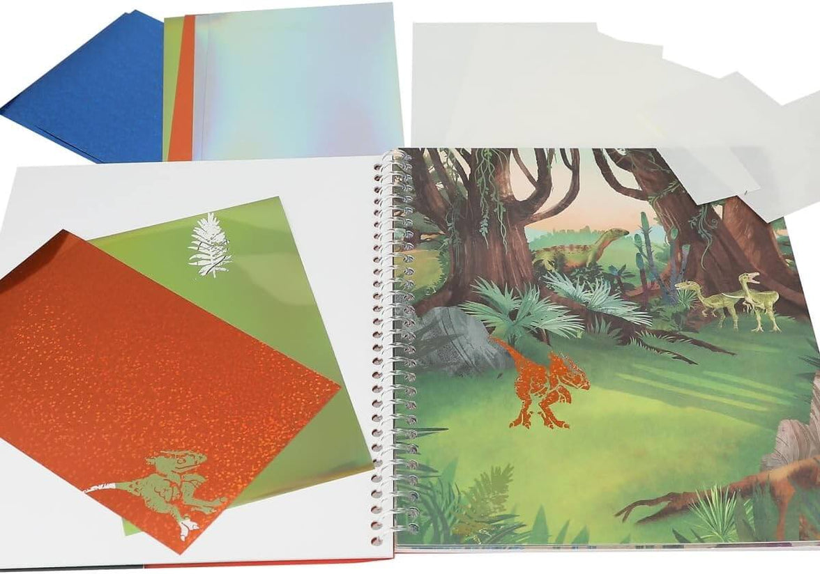 Dino World Stick and Shine Book