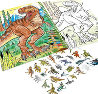 Dino World Colouring Book and Pencils