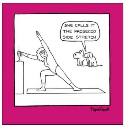 Prosecco Side Stretch Greetings Card - House of Cards