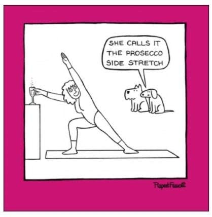 Prosecco Side Stretch Greetings Card