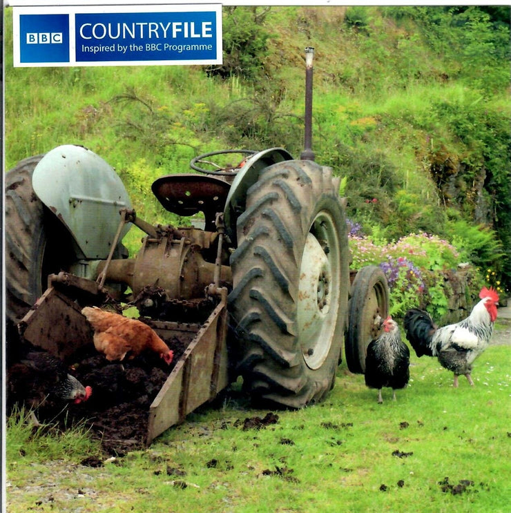 BBC Countryfile Chickens and Tractor Photographic Greetings Card