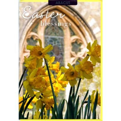 Daffodil Church Window Easter Card
