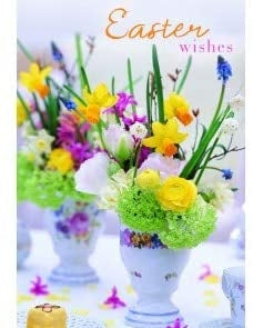 Flower Bouquet Easter Wishes Card
