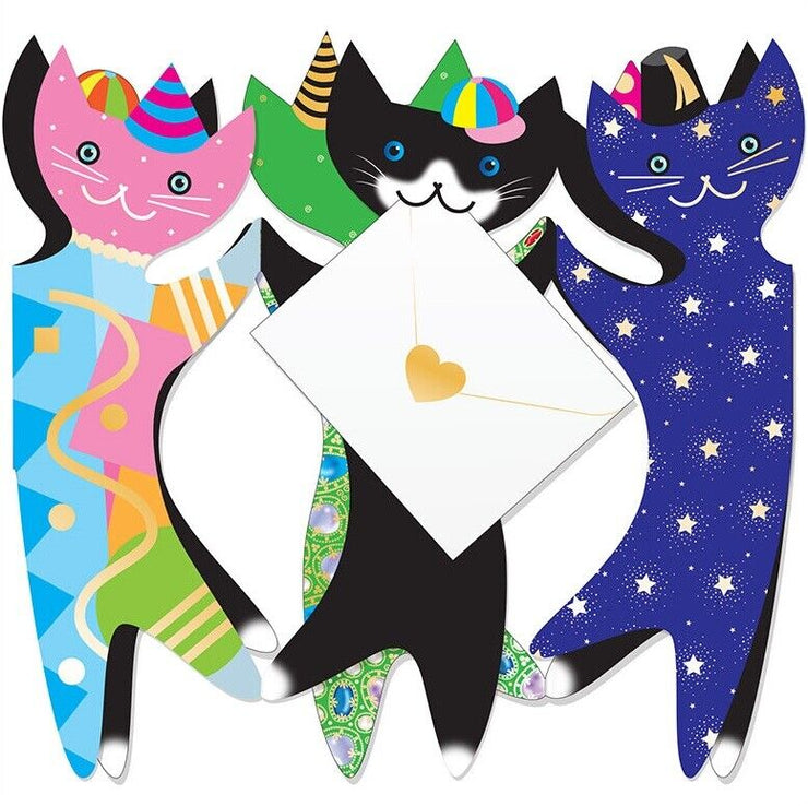 Party Cats 3D Greeting Card