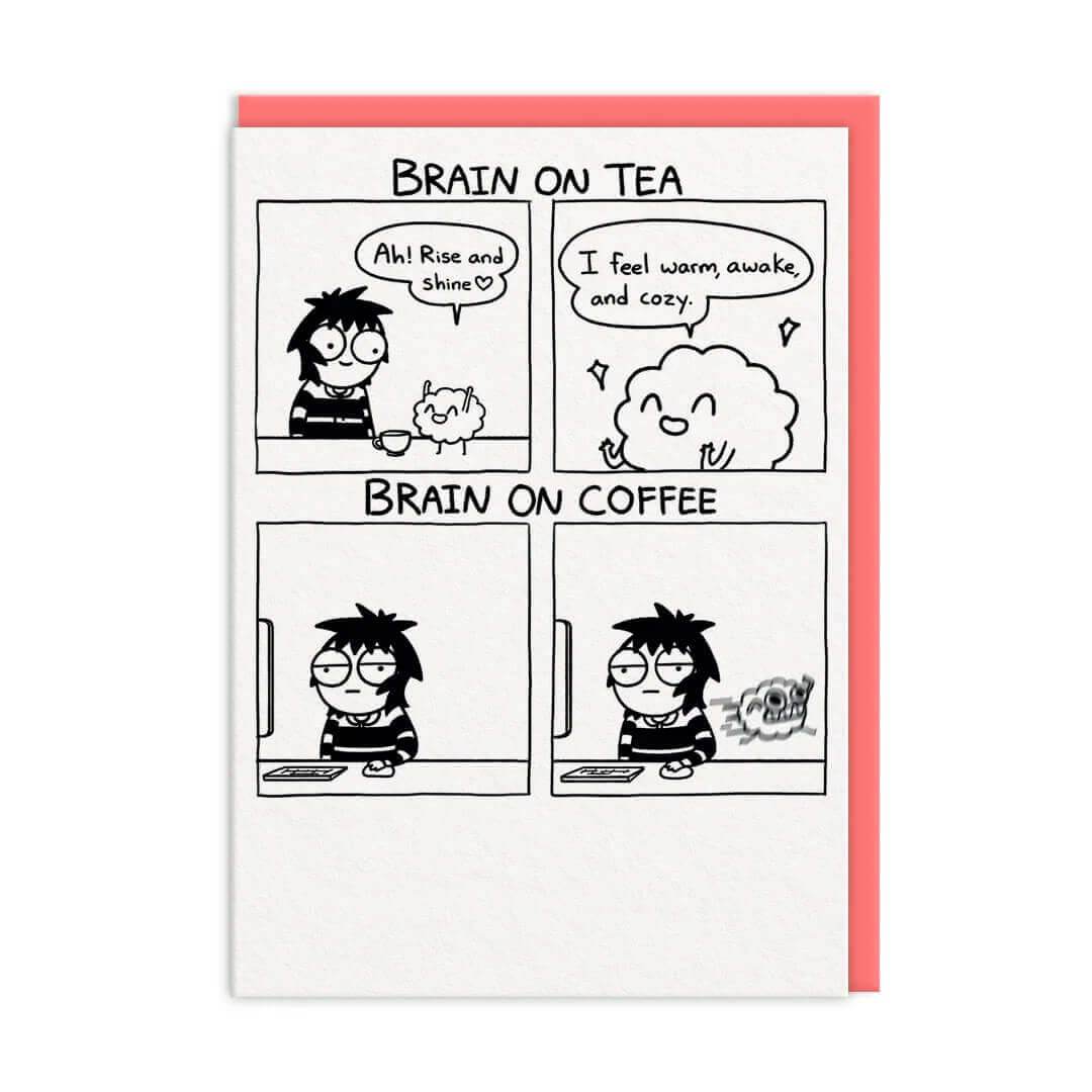 Brain on Coffee Greeting Card - House of Cards