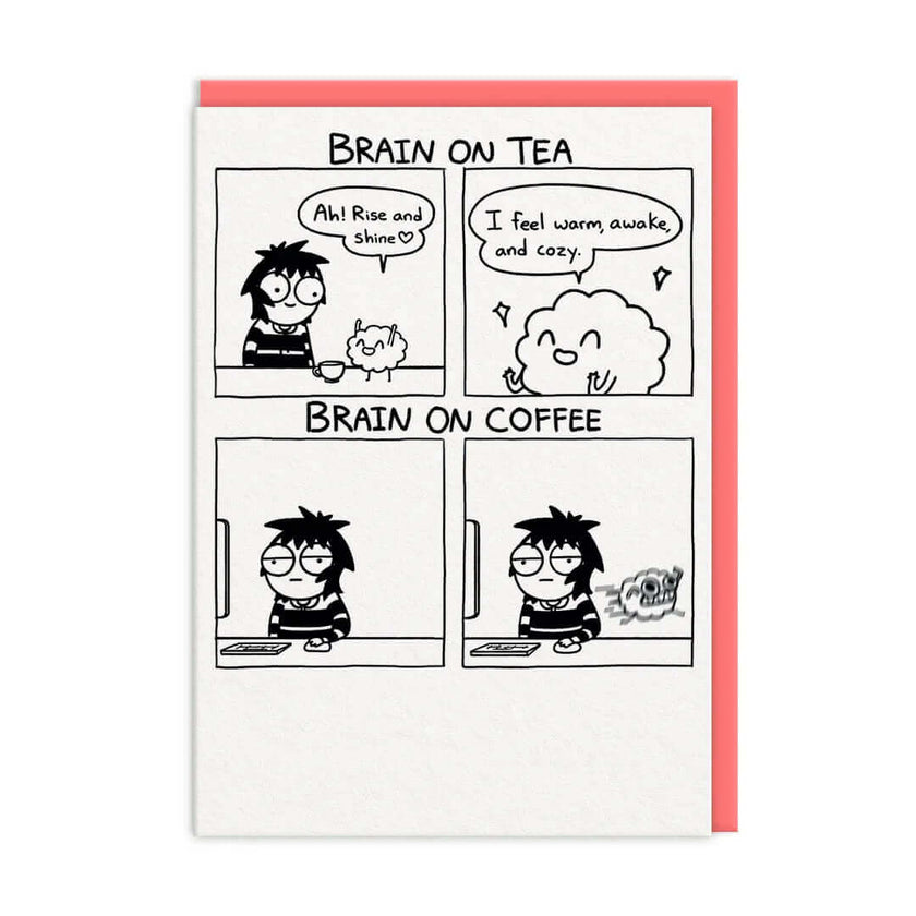 Brain on Coffee Greeting Card