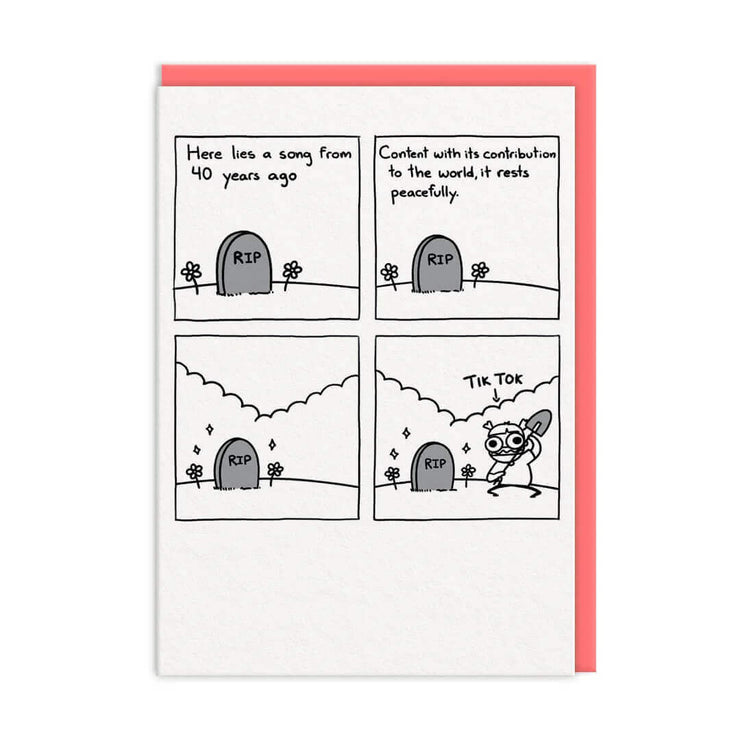 Grave Digging TikTok Greeting Card