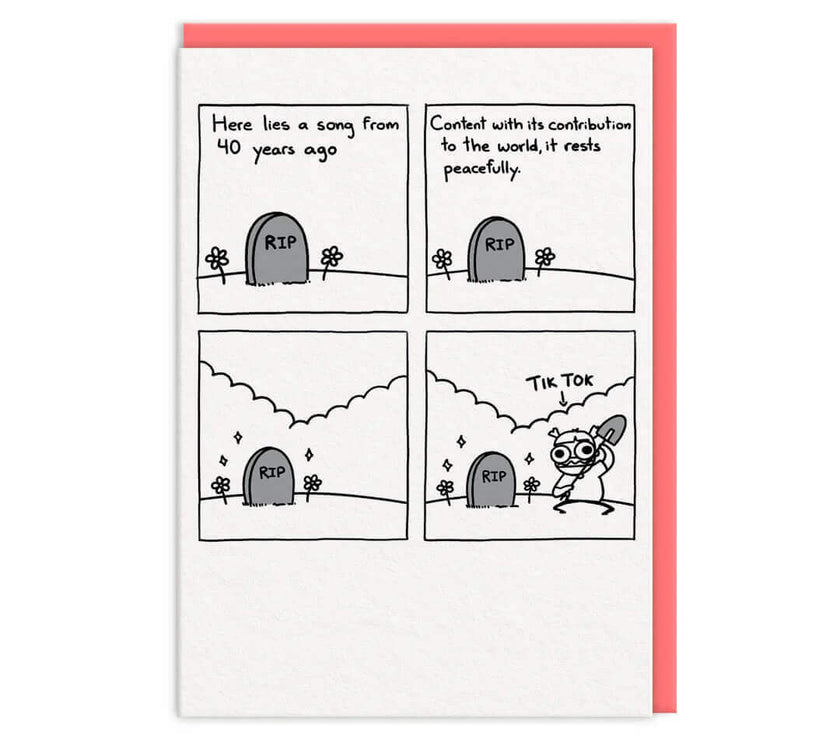 Grave Digging TikTok Greeting Card