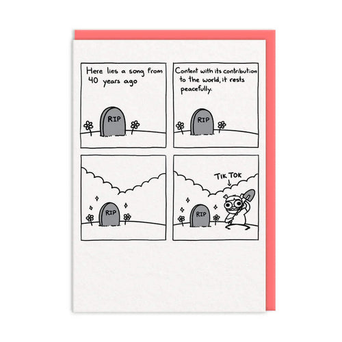 Grave Digging TikTok Greeting Card