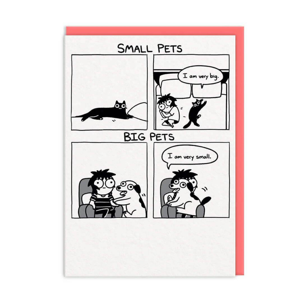 Small vs Big Pets Greeting Card - House of Cards