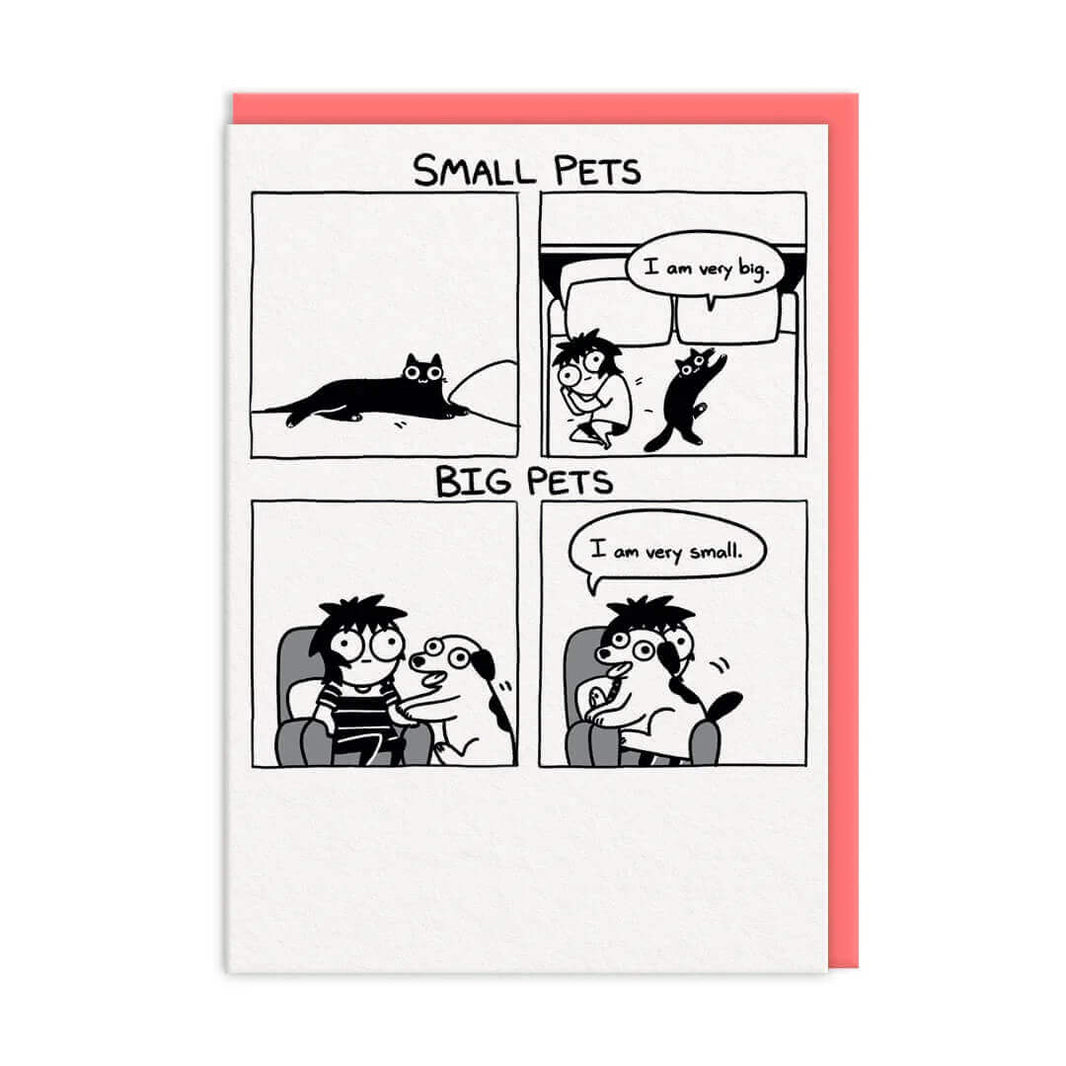 Small vs Big Pets Greeting Card