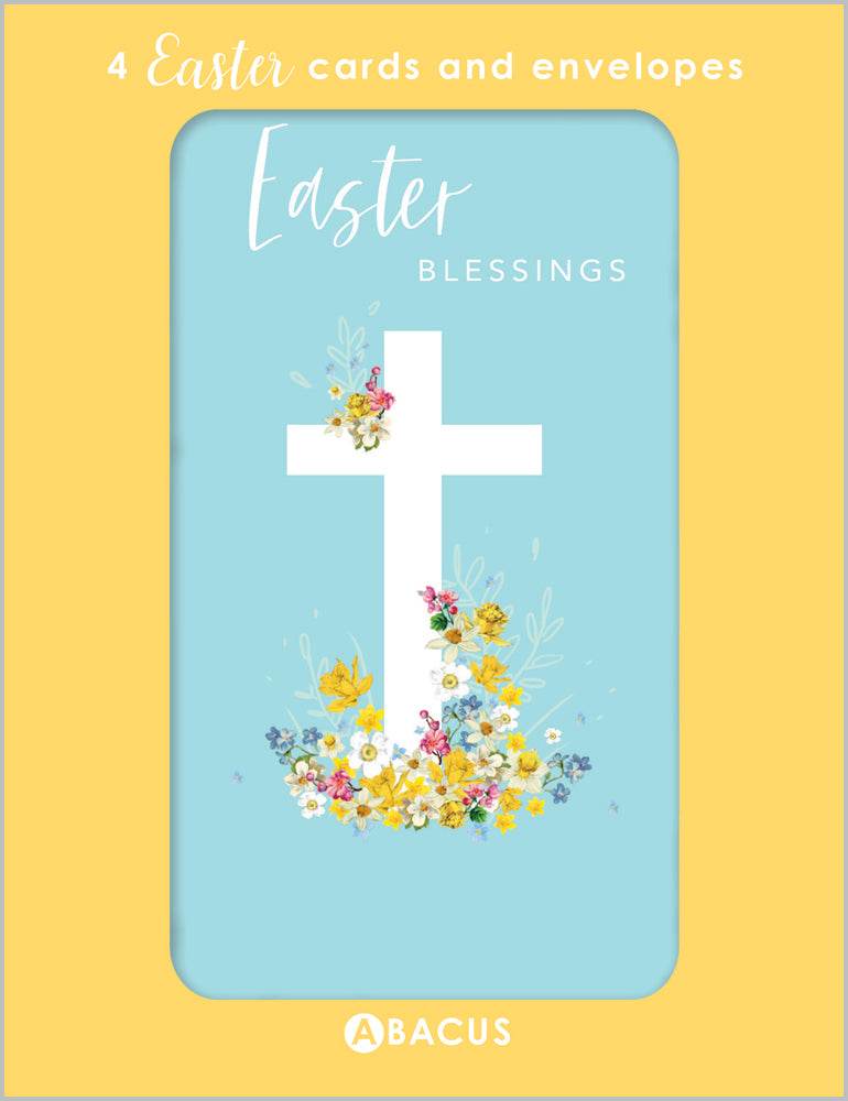 White Cross Blessings Easter Cards - House of Cards