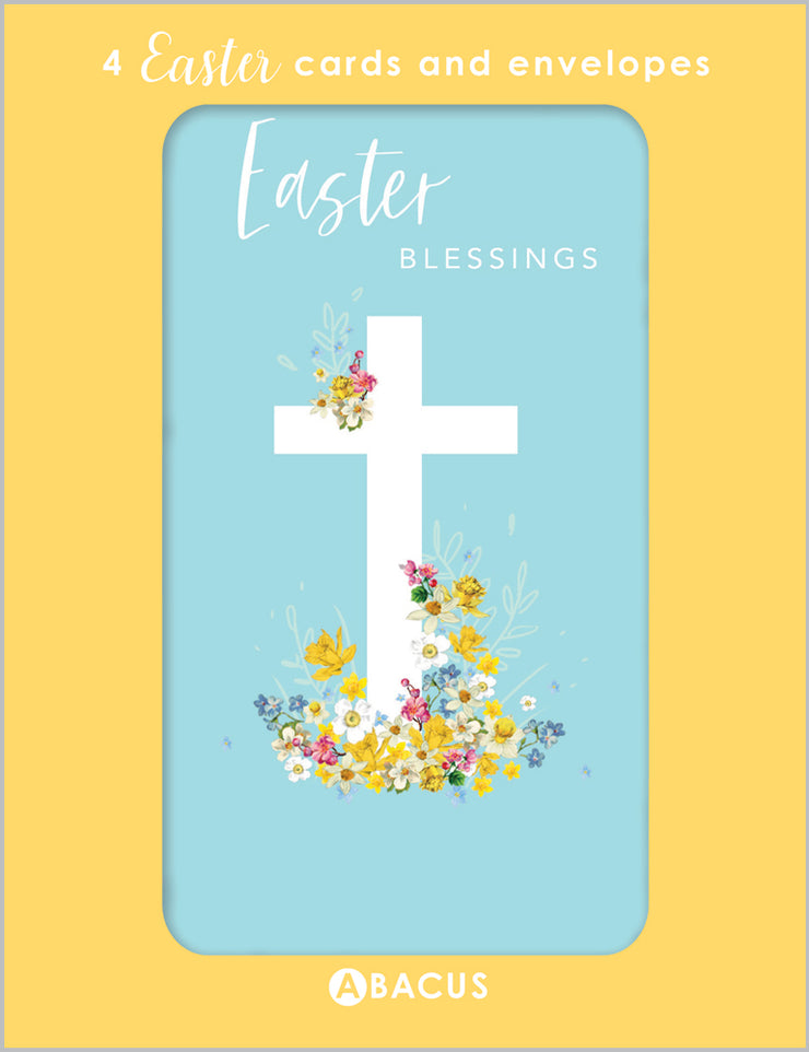 White Cross Blessings Easter Cards