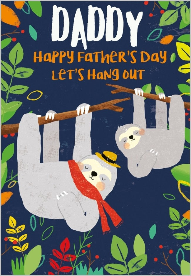 Sloth Daddy Fathers Day Card