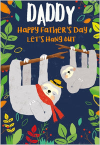 Sloth Daddy Fathers Day Card