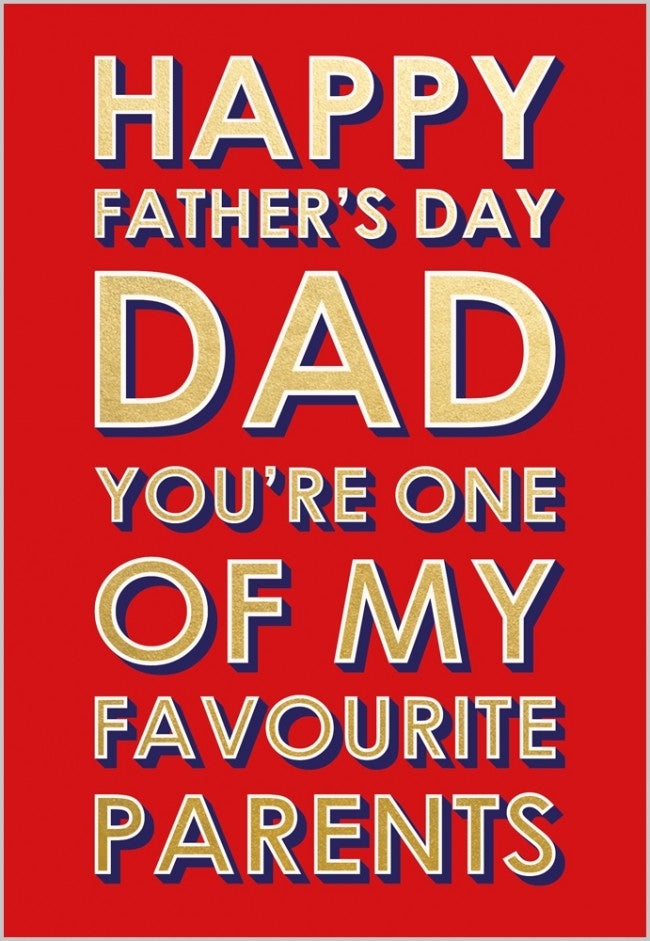 Favourite Parents Fathers Day Card