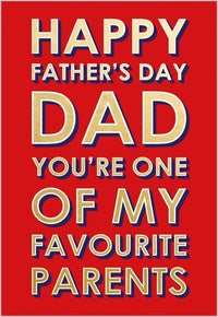 Favourite Parents Fathers Day Card