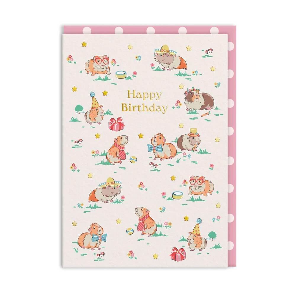 Cath Kidston Guinea Pigs Birthday Card - House of Cards