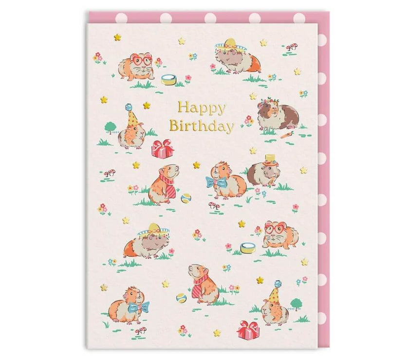 Cath Kidston Guinea Pigs Birthday Card