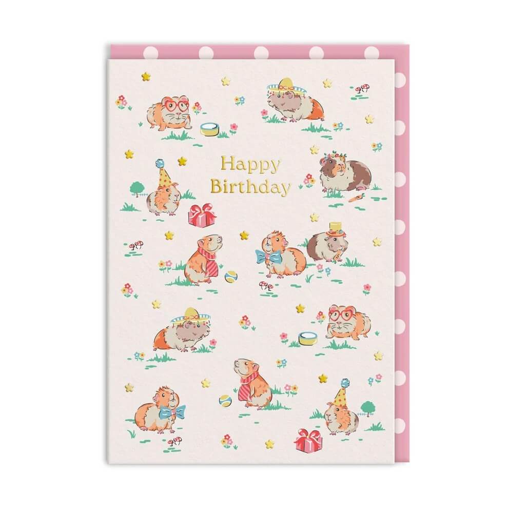 Cath Kidston Guinea Pigs Birthday Card