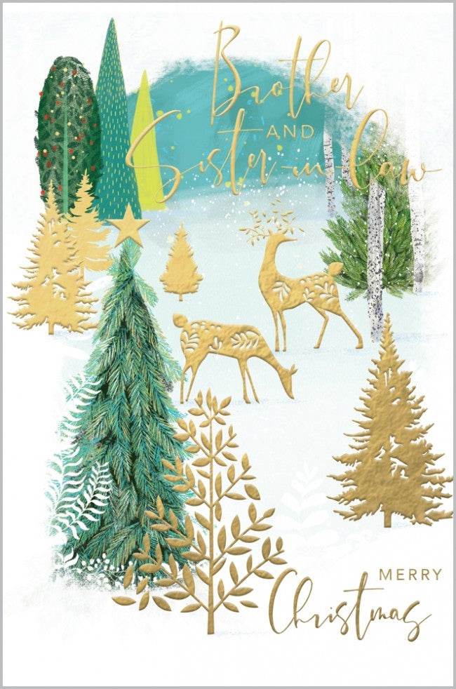Forest Brother and Sister in Law Christmas Card - House of Cards