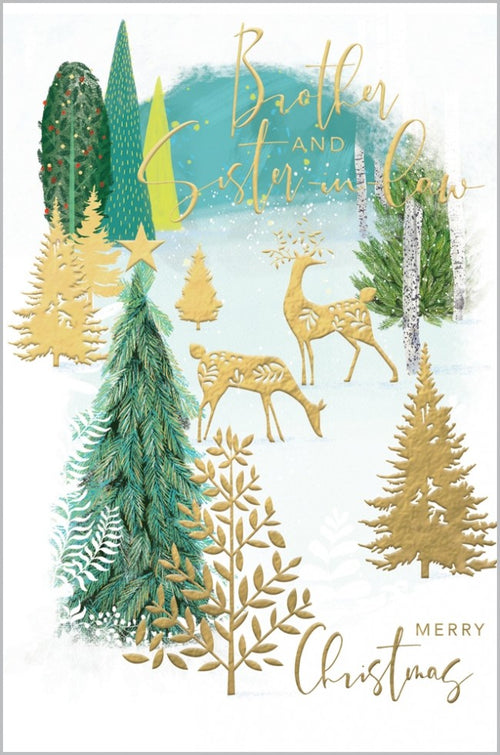 Forest Brother and Sister in Law Christmas Card