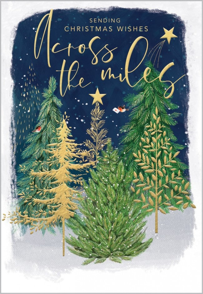 Robins in Trees Across The Miles Christmas Card