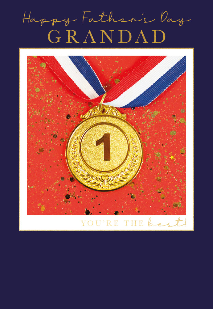 Gold Medal Grandad Fathers Day Card