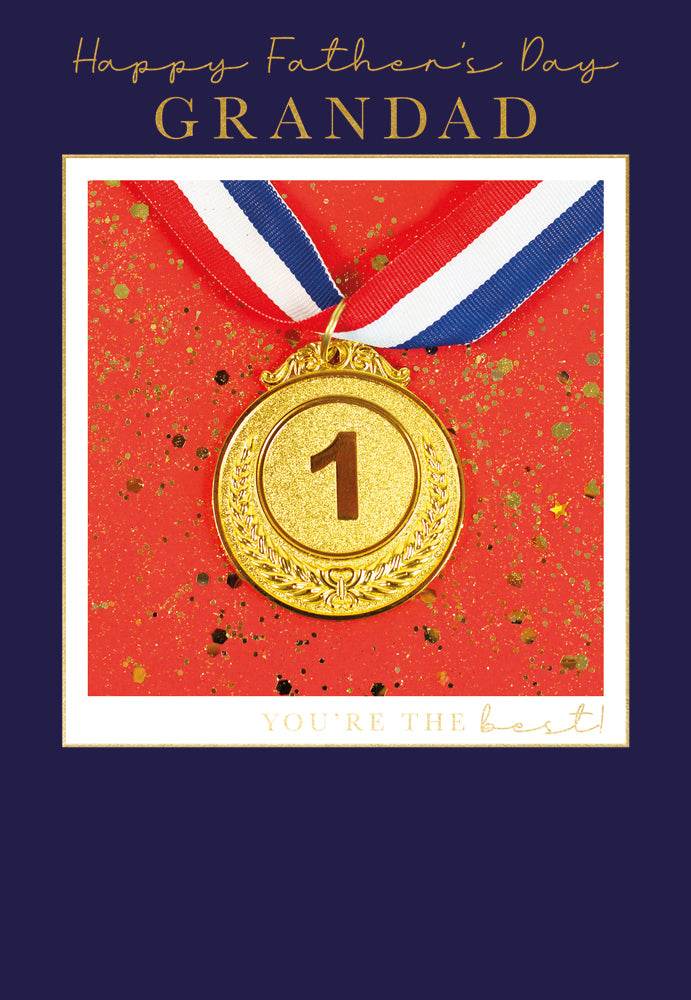 Gold Medal Grandad Fathers Day Card - House of Cards
