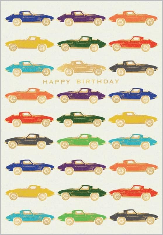 Fast Cars Happy Birthday Card