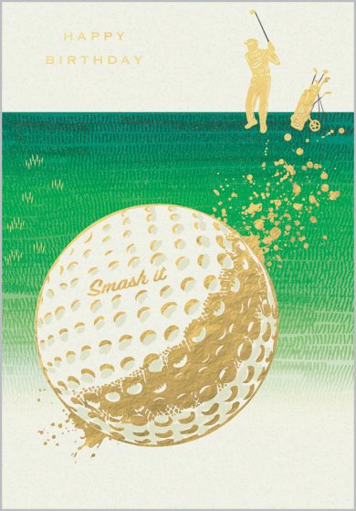 Golf Ball Happy Birthday Card