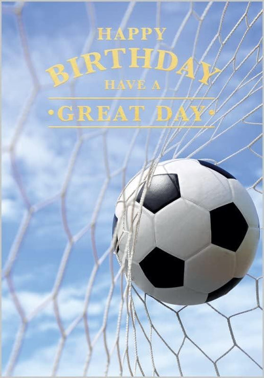 Football Goal Happy Birthday Card