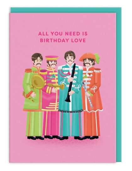 Icons Beatles Birthday Card