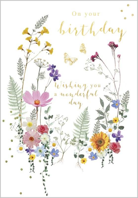 Flowers Birthday Card - House of Cards