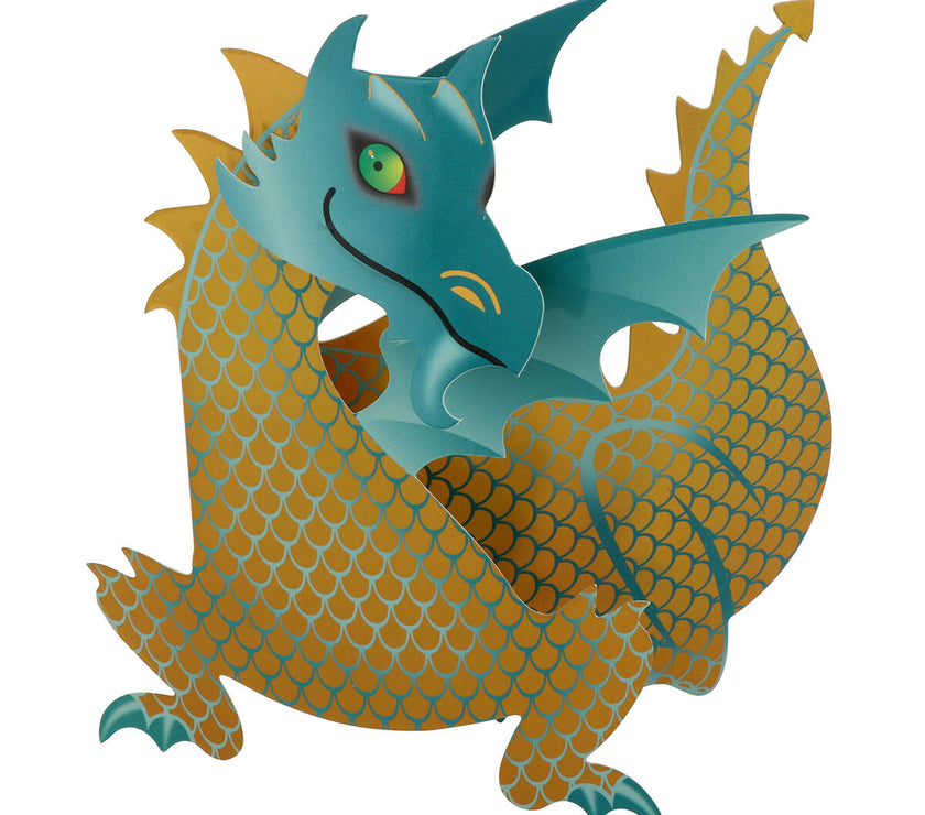 Green Dragon 3D Greeting Card