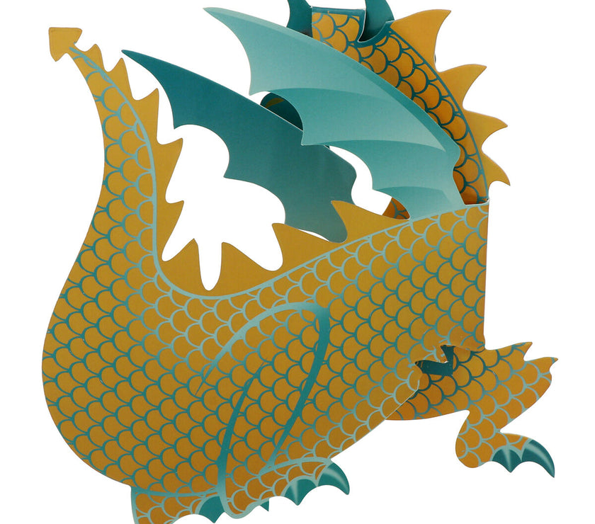 Green Dragon 3D Greeting Card