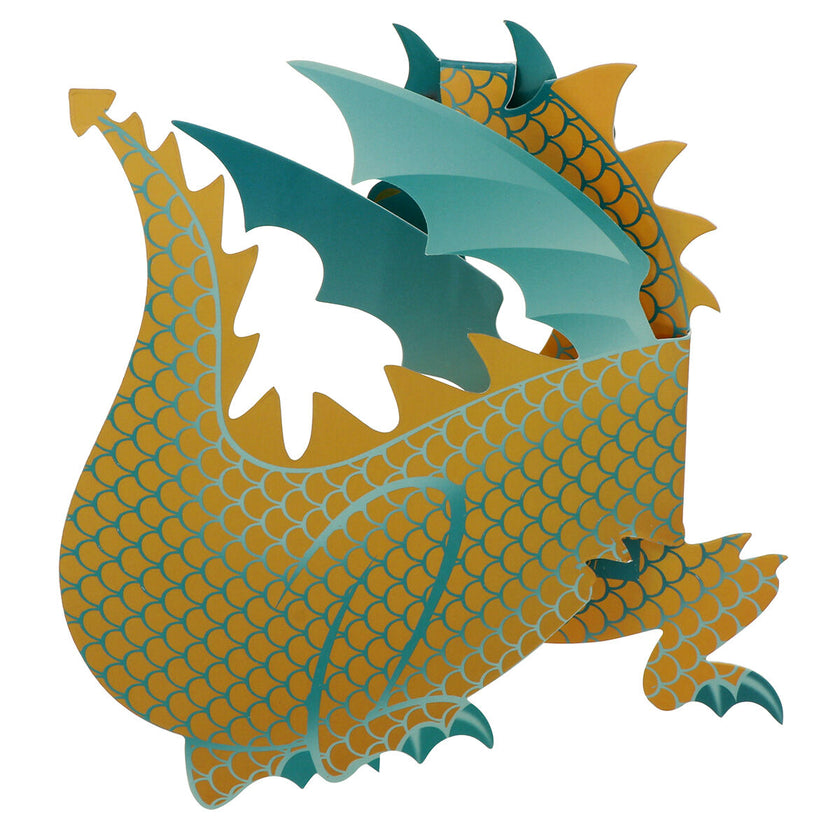 Green Dragon 3D Greeting Card