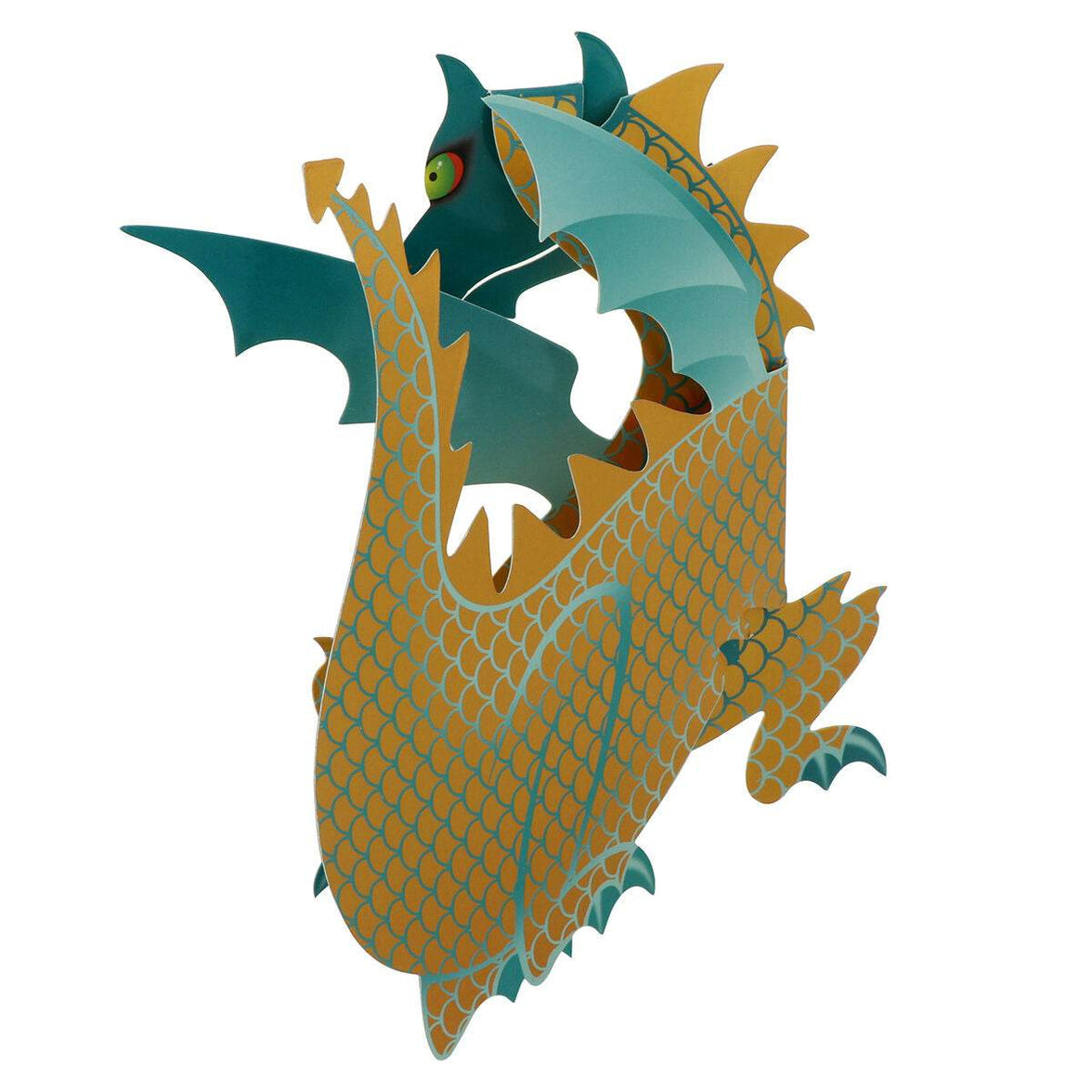 Green Dragon 3D Greeting Card - House of Cards